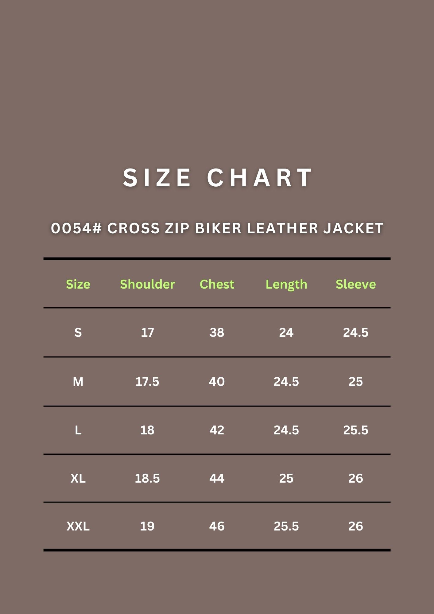CROSS ZIP BIKER - LEATHER JACKET