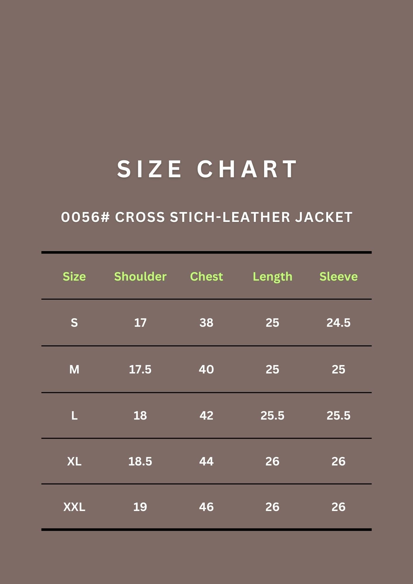 CROSS STICH - LEATHER JACKET