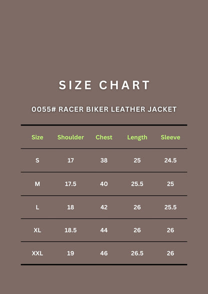 RACER BIKER LEATHER JACKET