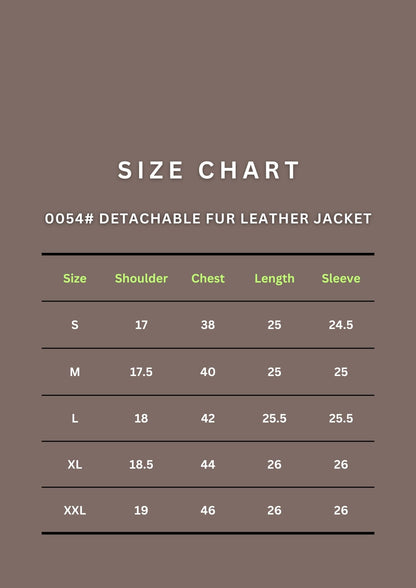 DETACHABLE FUR LEATHER JACKET